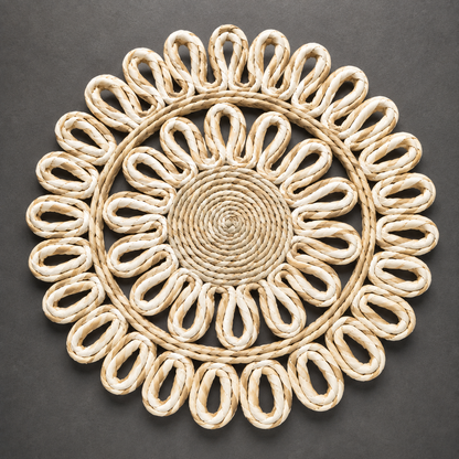 Braided woven decorative table placemat