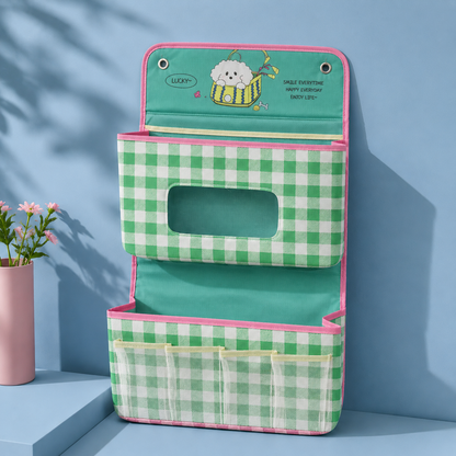 Hanging multi-pocket wall storage organiser