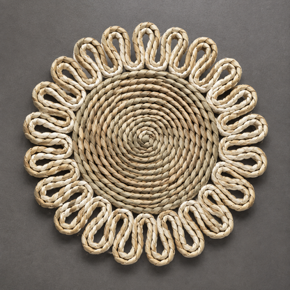 Braided woven decorative table placemat