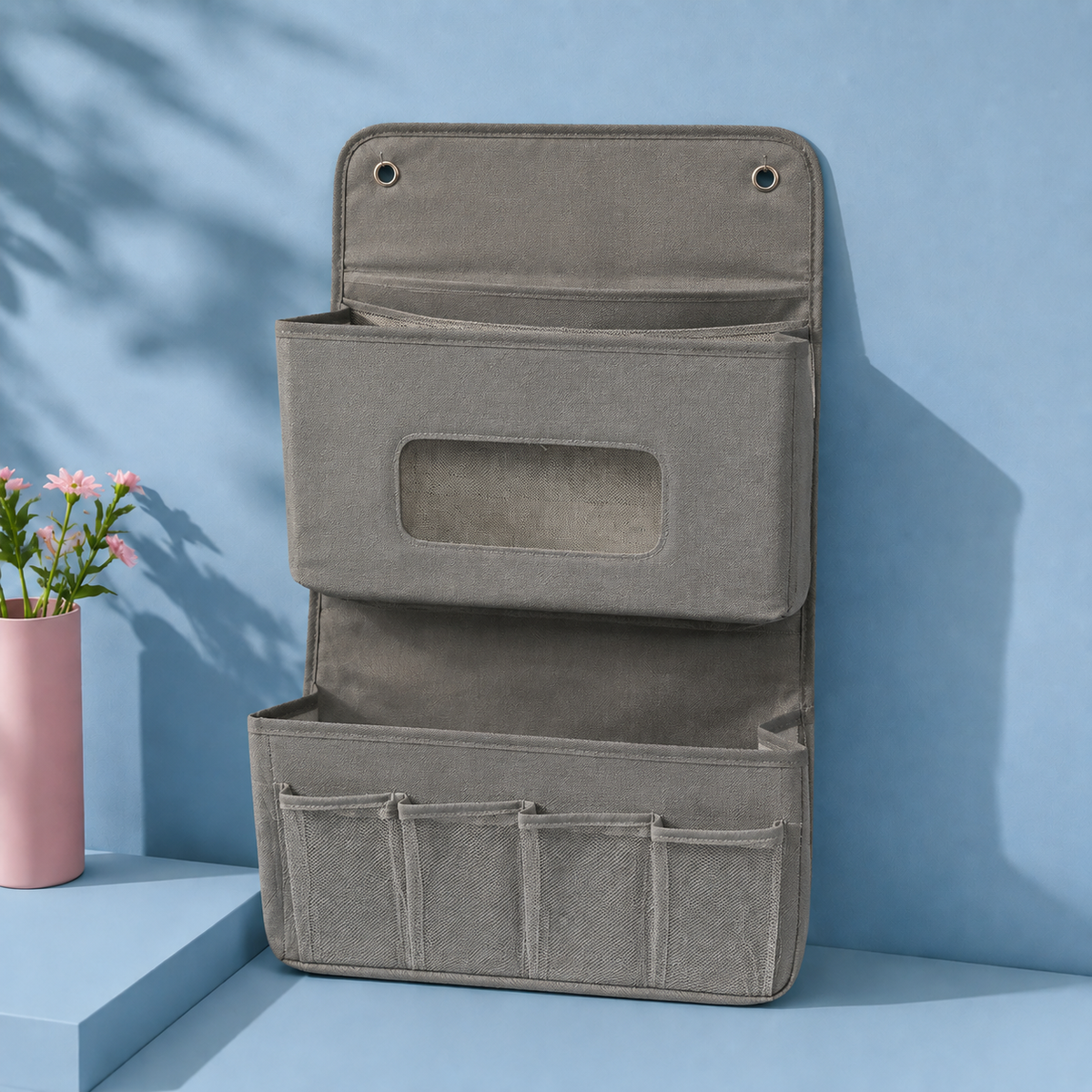 Hanging multi-pocket wall storage organiser