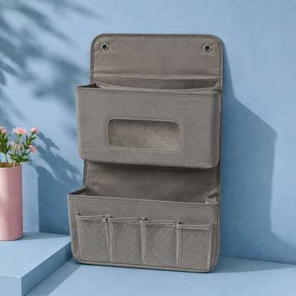 Hanging multi-pocket wall storage organiser