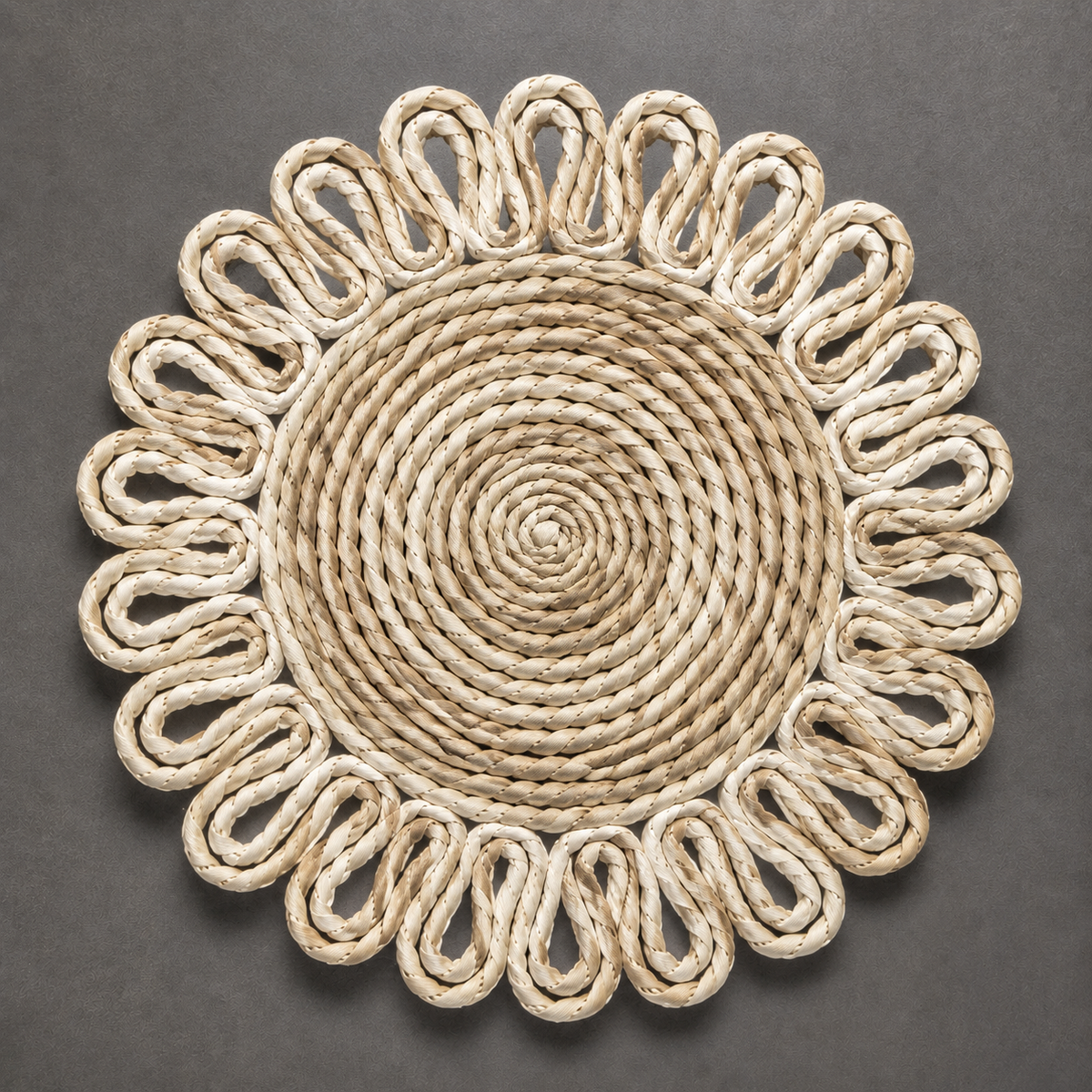 Braided woven decorative table placemat