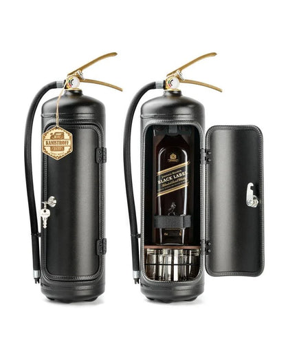 Novelty fire extinguisher drinks cabinet hidden bar