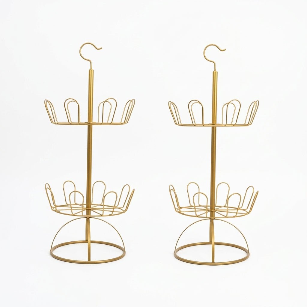 Vertical multi-tier metal shoe rack with hook