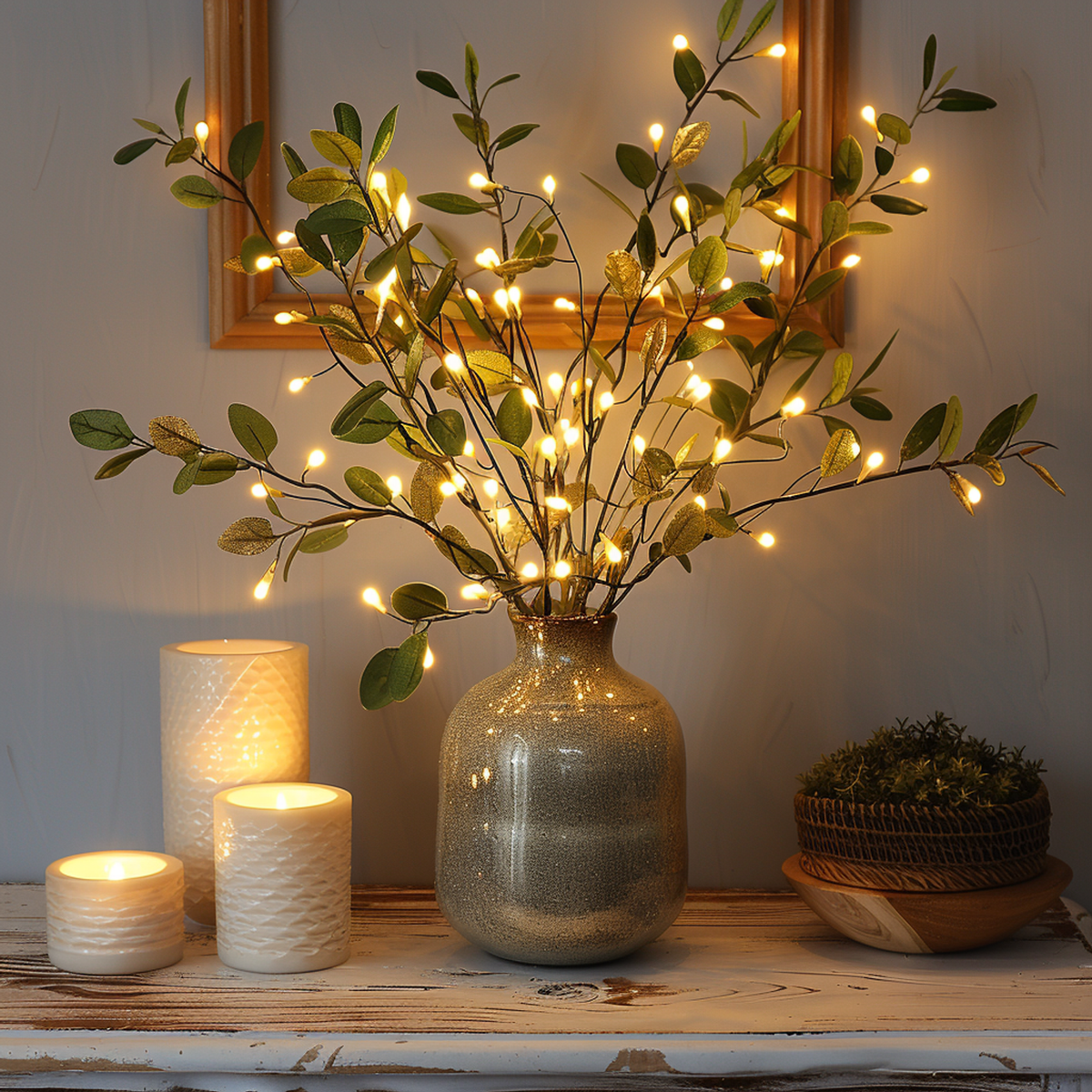 LED Flower Garland – Battery Fairy Lights with Lifelike Blooms