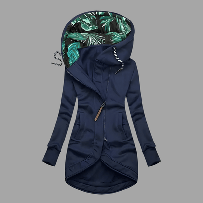 Women's navy rugged waterproof winter shell jacket