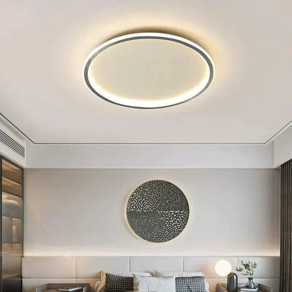 Slim LED Ceiling Light – Low-Profile Black Frame Flush Mount