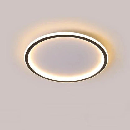Slim LED Ceiling Light – Low-Profile Black Frame Flush Mount