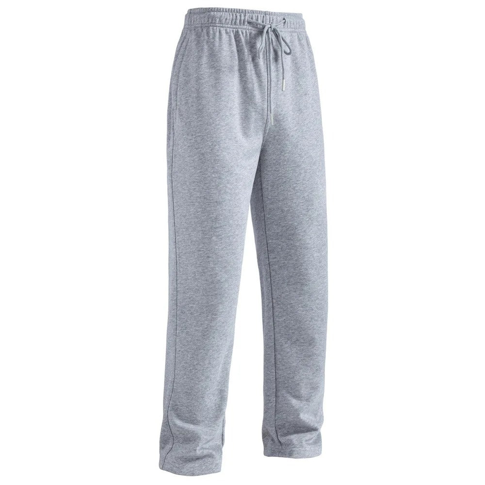 Men’s Slim Fit Cotton Pants Straight Leg Elastic Waist Casual Sport Trousers