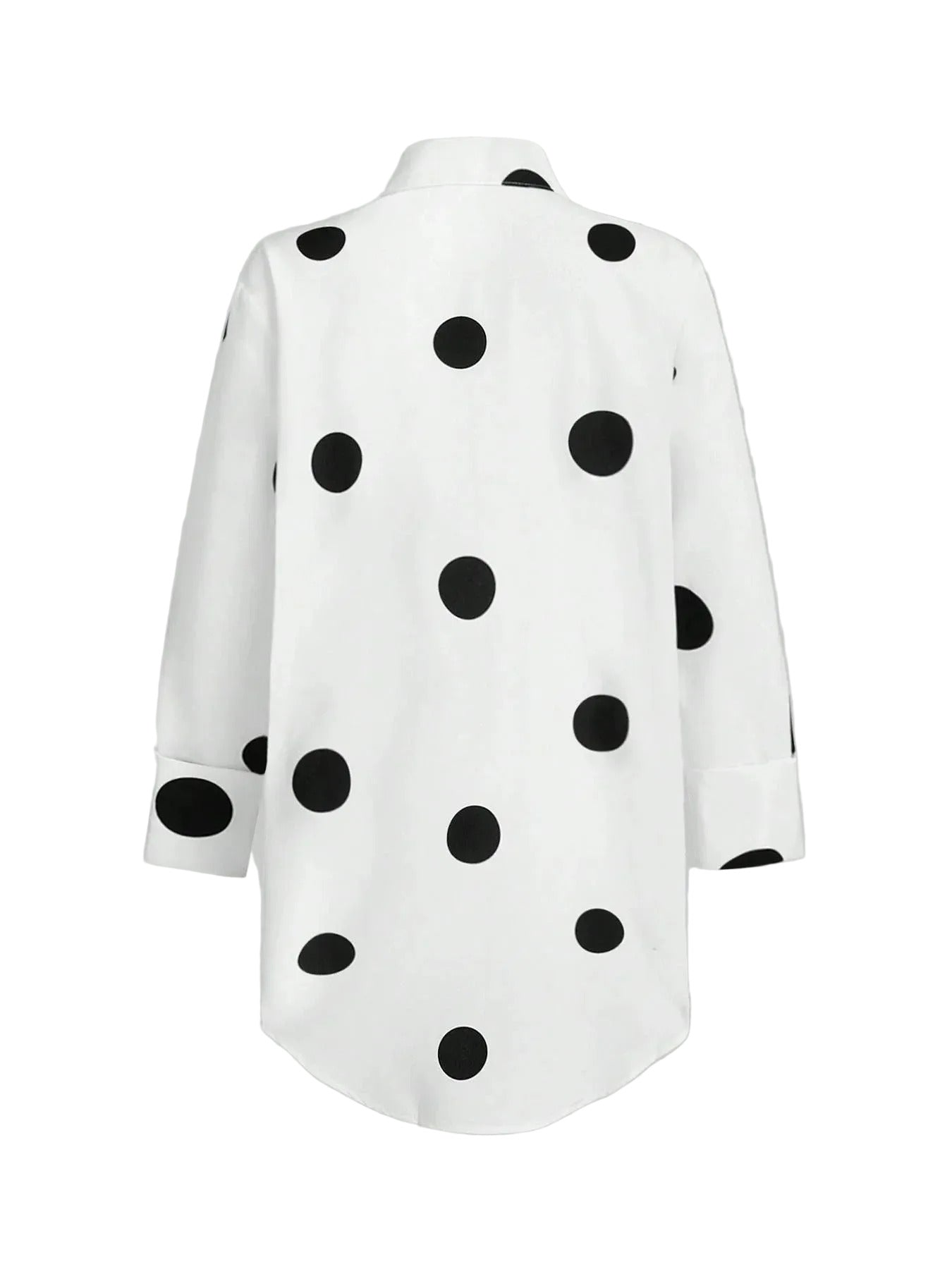 Women’s Loose Fit Printed Shirt Polka Dot Casual Top