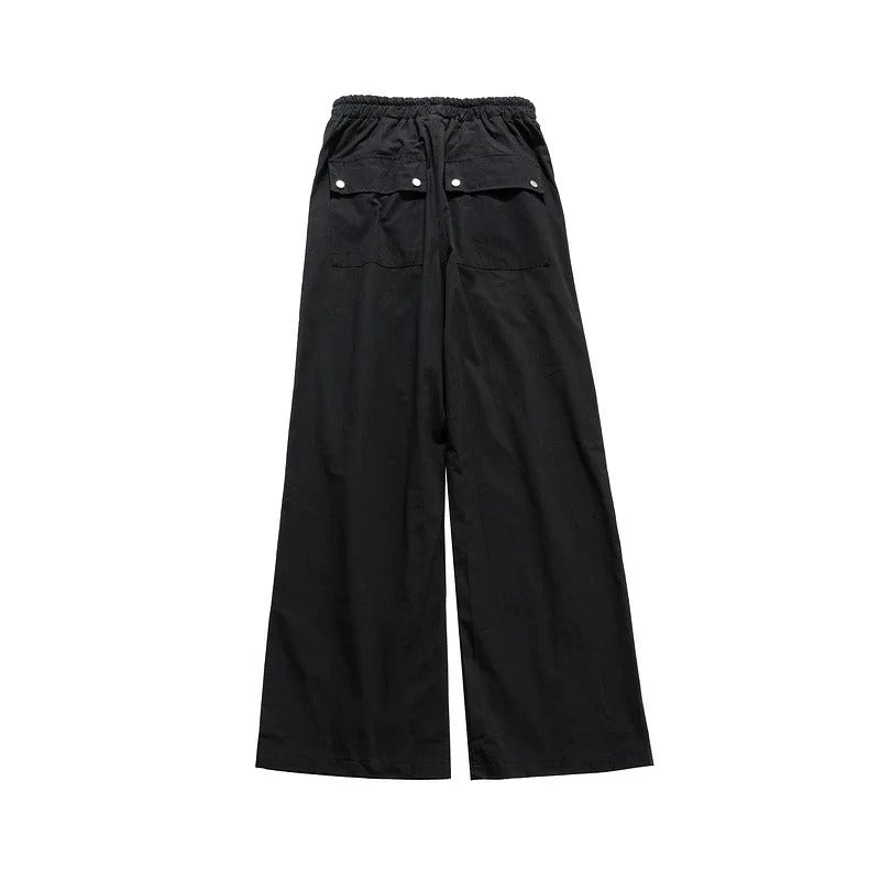 Men's Cargo Harem Pants Loose Fit Gothic Streetwear Black