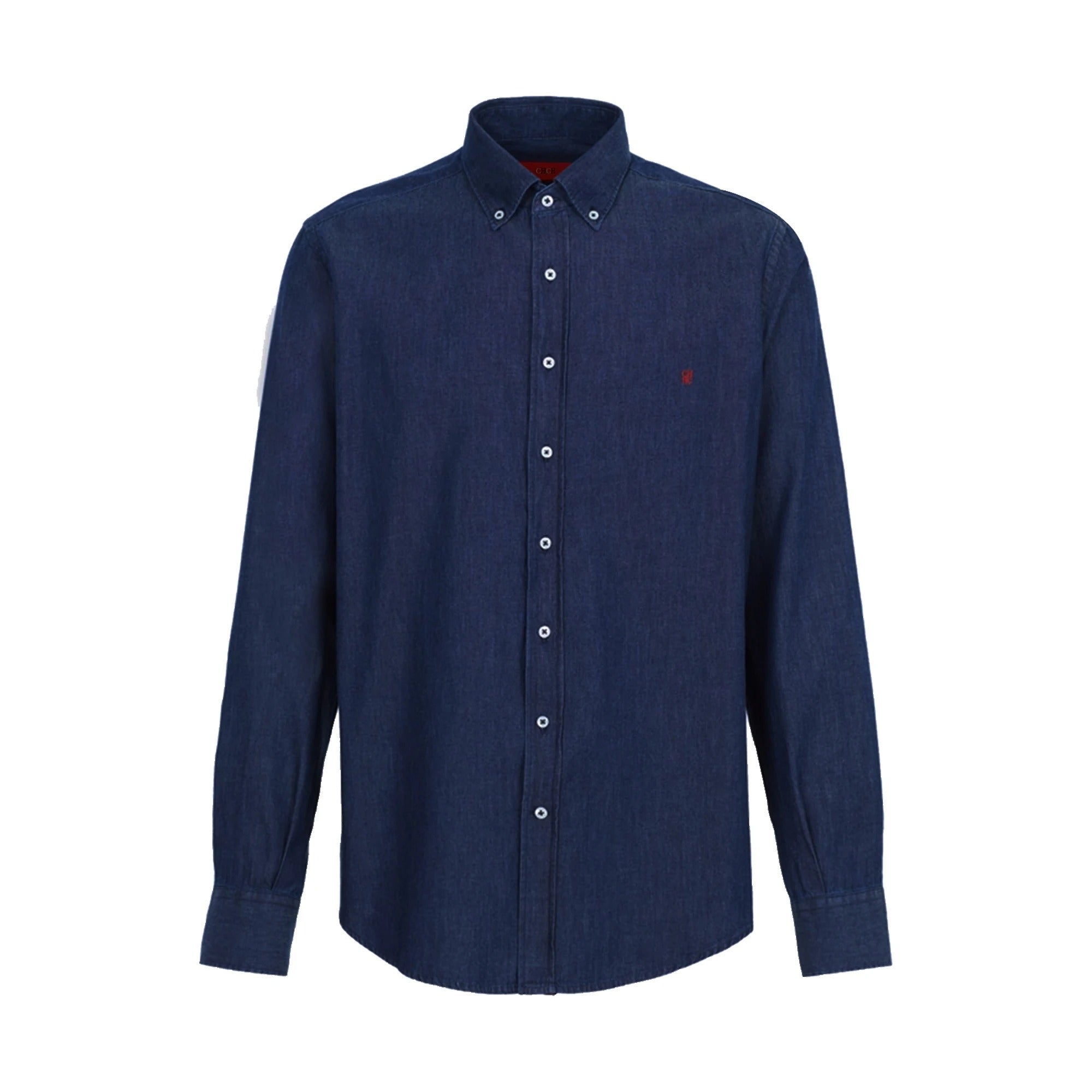 Men's Long Sleeve Button Down Shirt Solid Color Business Casual