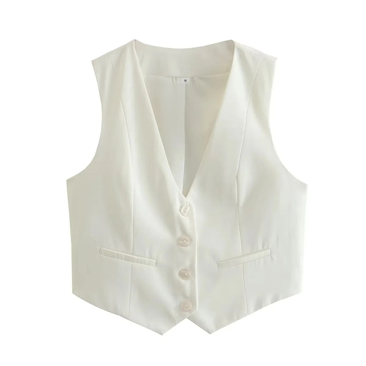 Women’s Waistcoat Vest V Neck Single Breasted Sleeveless