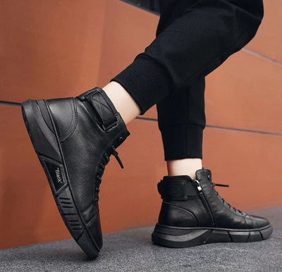 Men's Leather Boots – Rugged Lace-Up Ankle Boots