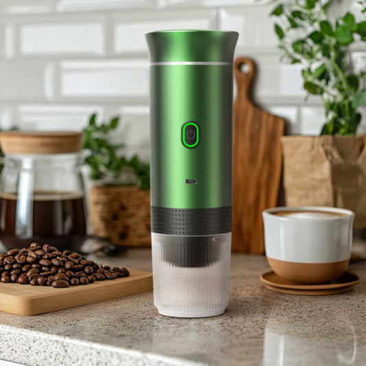 Portable USB rechargeable travel coffee maker
