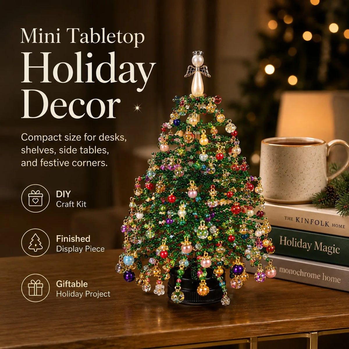 DIY Beaded Christmas Tree Kit – Bead Art Craft Set