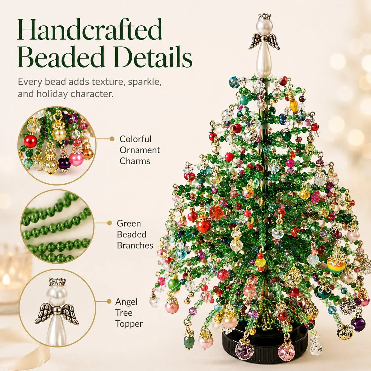 DIY Beaded Christmas Tree Kit – Bead Art Craft Set