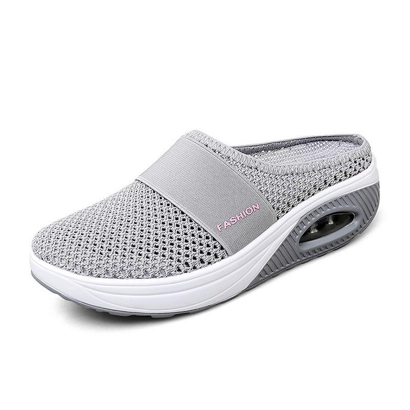 Orthopaedic Slip-On Trainers for Women, Air Cushioned Comfort Sneakers with Arch Support