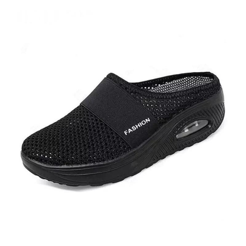 Orthopaedic Slip-On Trainers for Women, Air Cushioned Comfort Sneakers with Arch Support