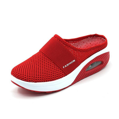 Orthopaedic Slip-On Trainers for Women, Air Cushioned Comfort Sneakers with Arch Support