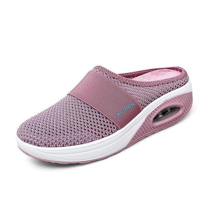 Orthopaedic Slip-On Trainers for Women – Air Cushioned Comfort Sneakers with Arch Support