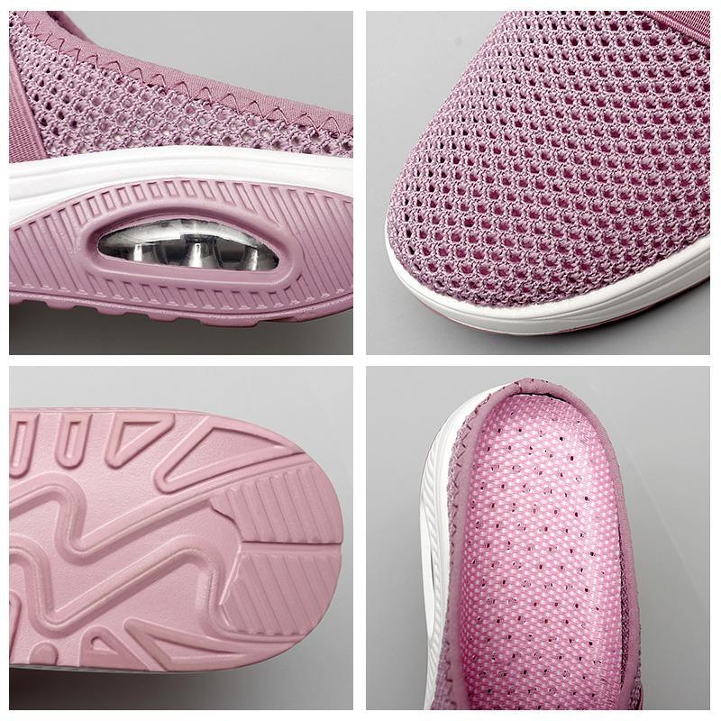 Orthopaedic Slip-On Trainers for Women – Air Cushioned Comfort Sneakers with Arch Support