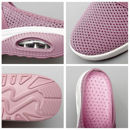 Orthopaedic Slip-On Trainers for Women – Air Cushioned Comfort Sneakers with Arch Support