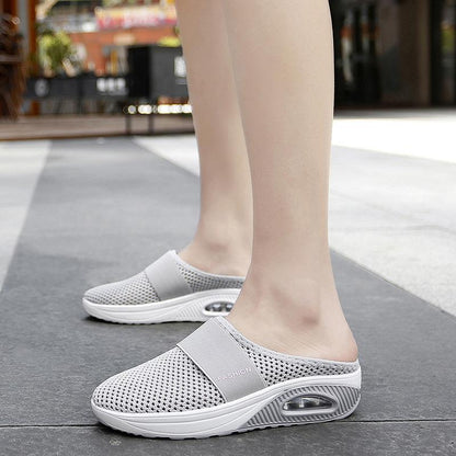 Orthopaedic Slip-On Trainers for Women – Air Cushioned Comfort Sneakers with Arch Support