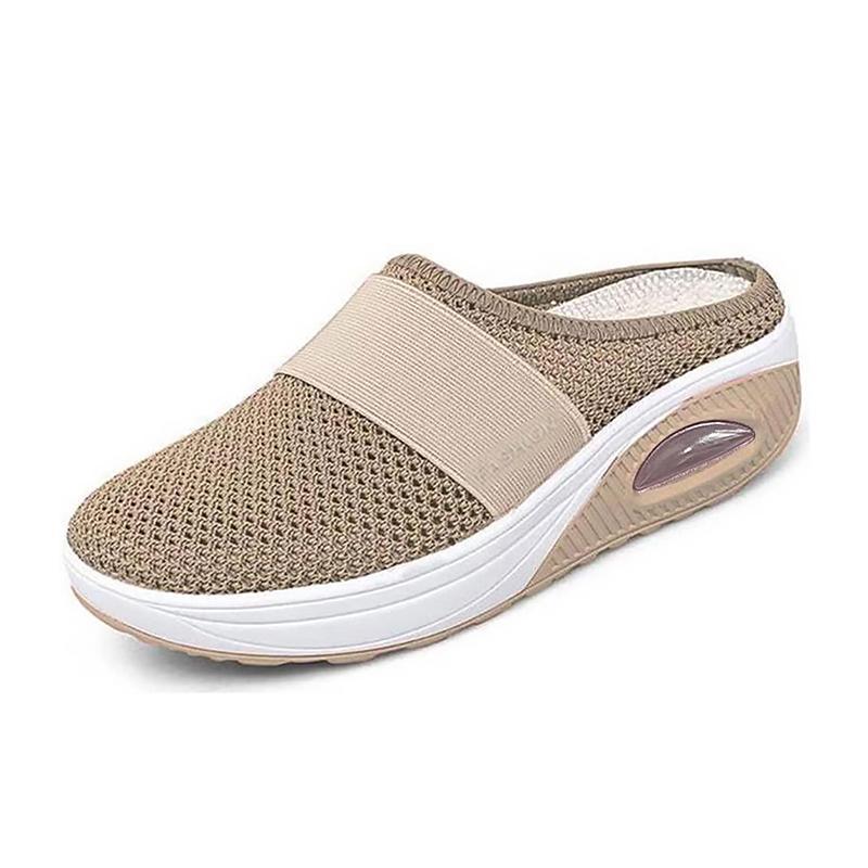 Orthopaedic Slip-On Trainers for Women, Air Cushioned Comfort Sneakers with Arch Support