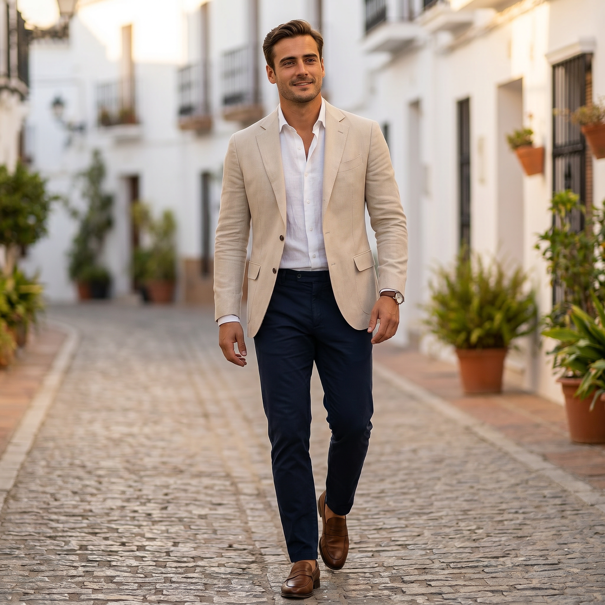 Men's lightweight spring blazer - front