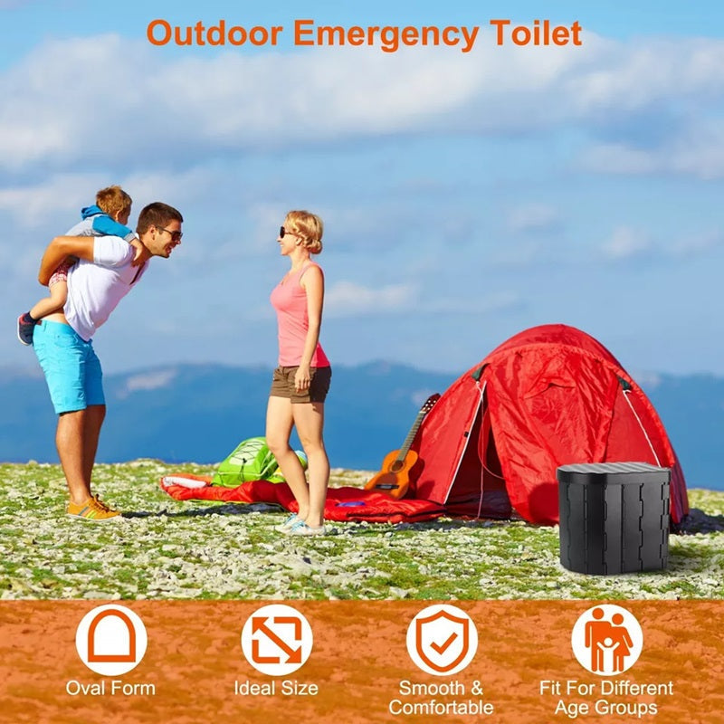 Folding Portable Camping Toilet – Sturdy & Lightweight