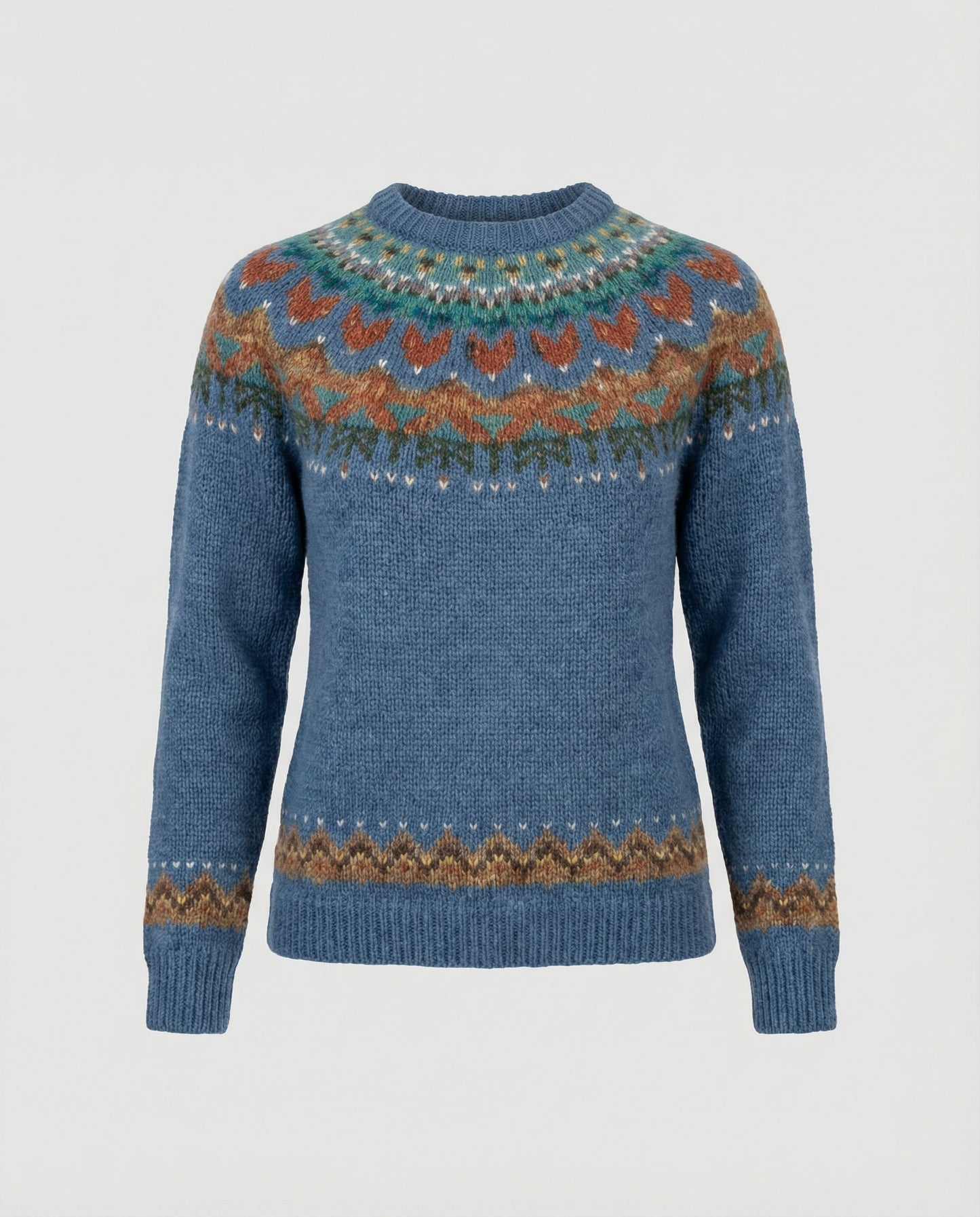 Women's Icelandic knit patterned jumper
