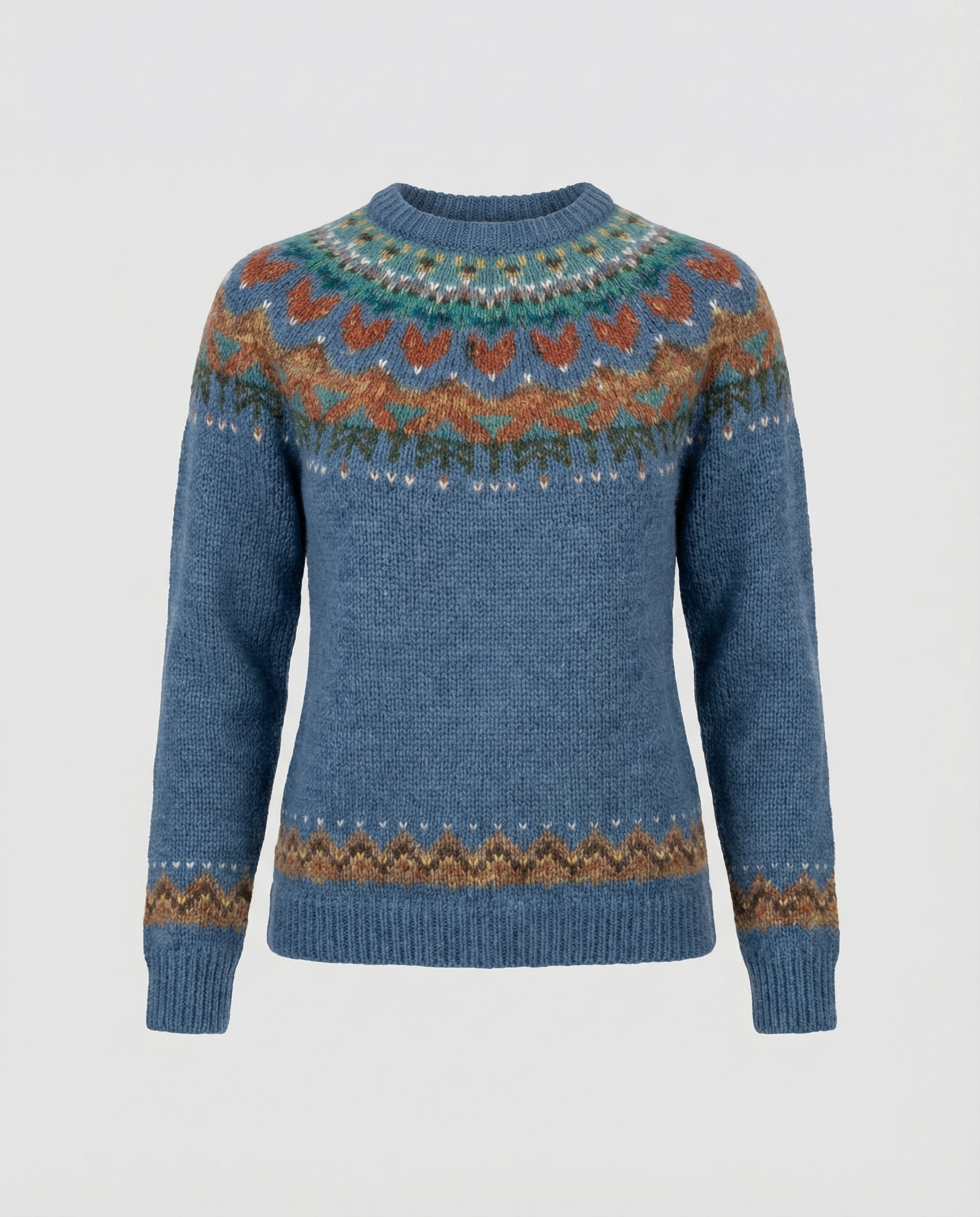 Women's Icelandic knit patterned jumper