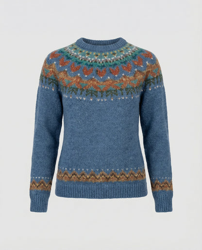 Women's Icelandic knit patterned jumper