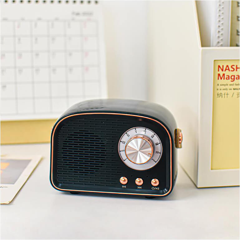Vintage Bluetooth Speaker with FM Radio