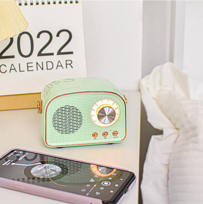 Vintage Bluetooth Speaker with FM Radio