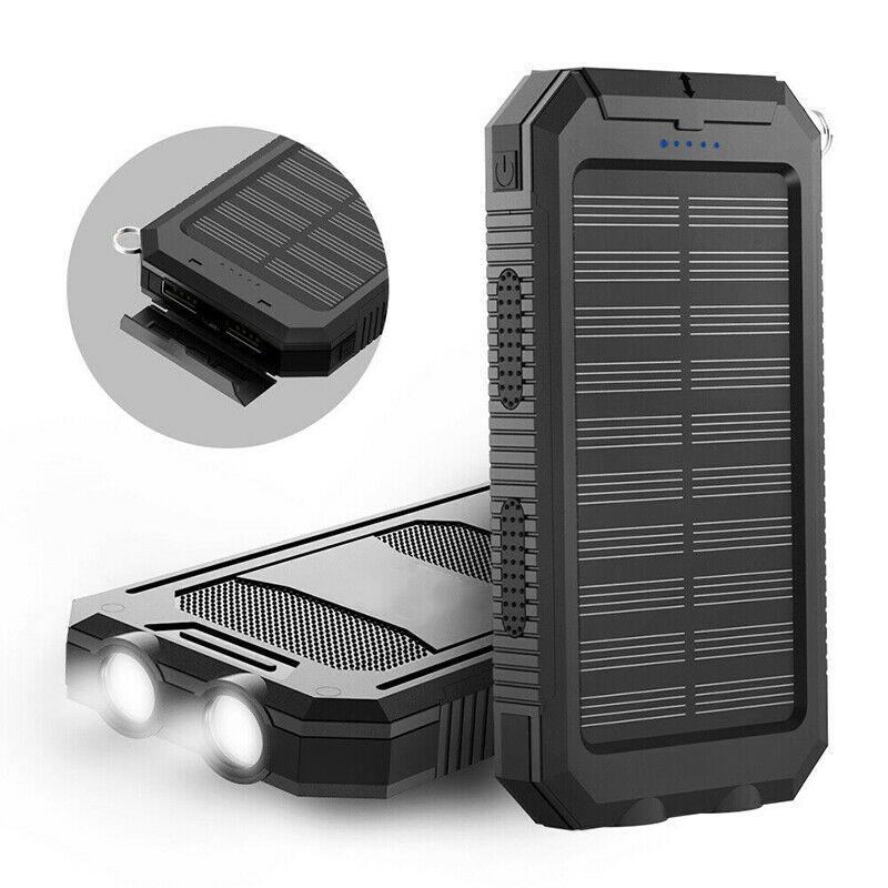 20000mAh solar power bank with LED torch