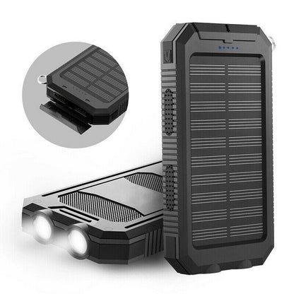 20000mAh solar power bank with LED torch