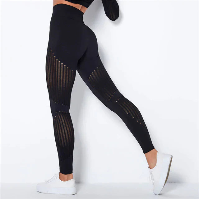 Women's high-waisted compression leggings - front