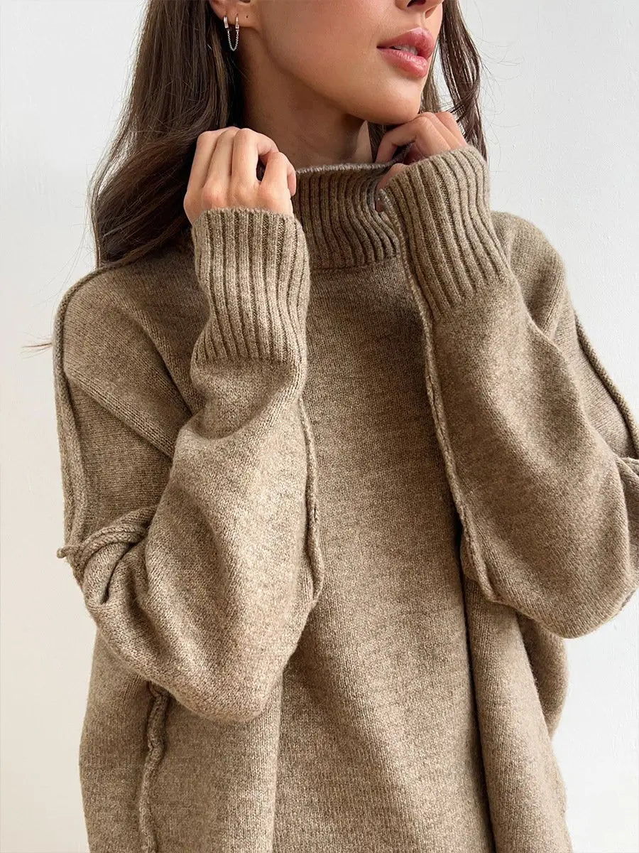 Women's wide-leg knit trousers set