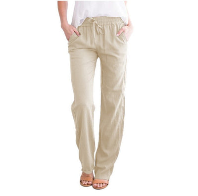 Women's Cotton-Linen Trousers – Lightweight Summer Trousers