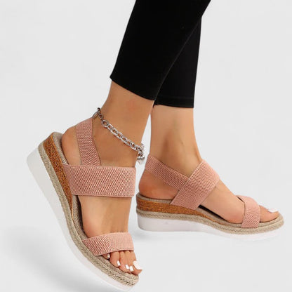 Women's cushioned comfort sandals with open-toe design