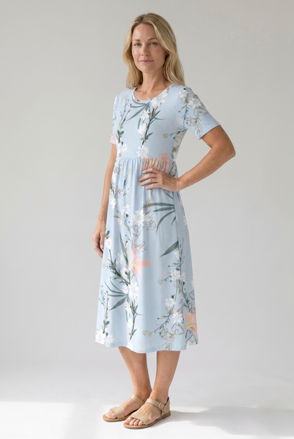Women's A-line floral summer dress