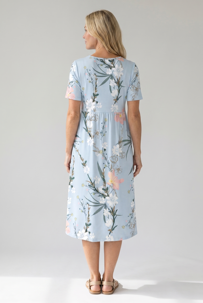 Women's floral midi dress - back