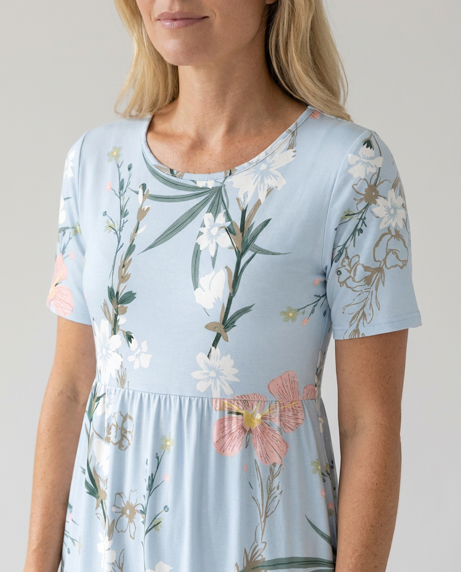 Women's floral midi dress - detail