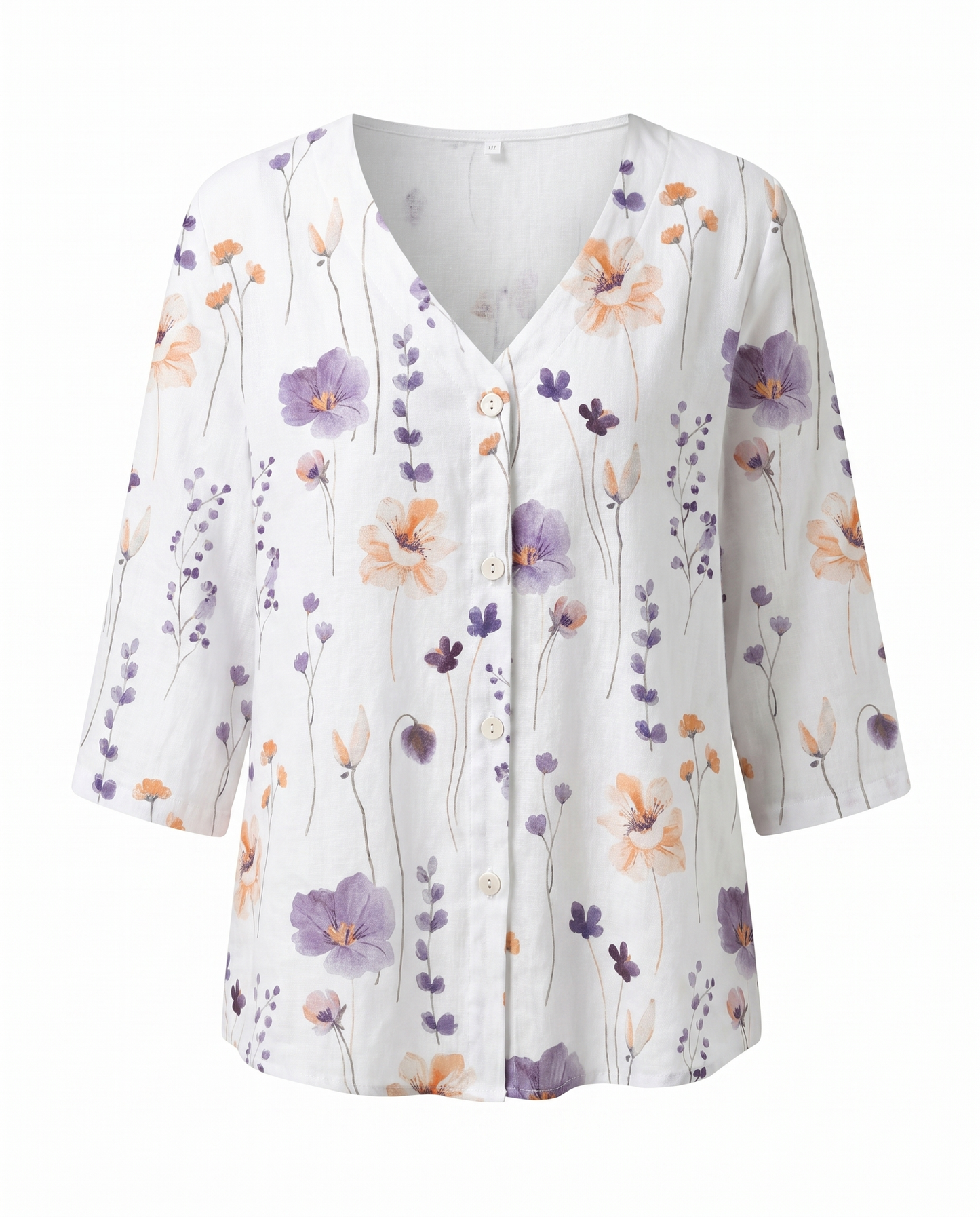 Women's floral blouse - white