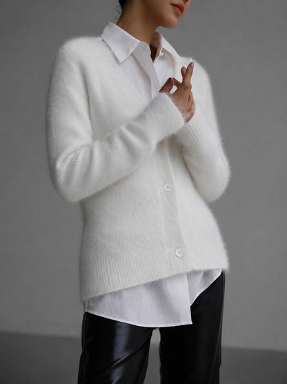 Women's Oversized Cardigan – Button-Up Relaxed Knit Cardigan
