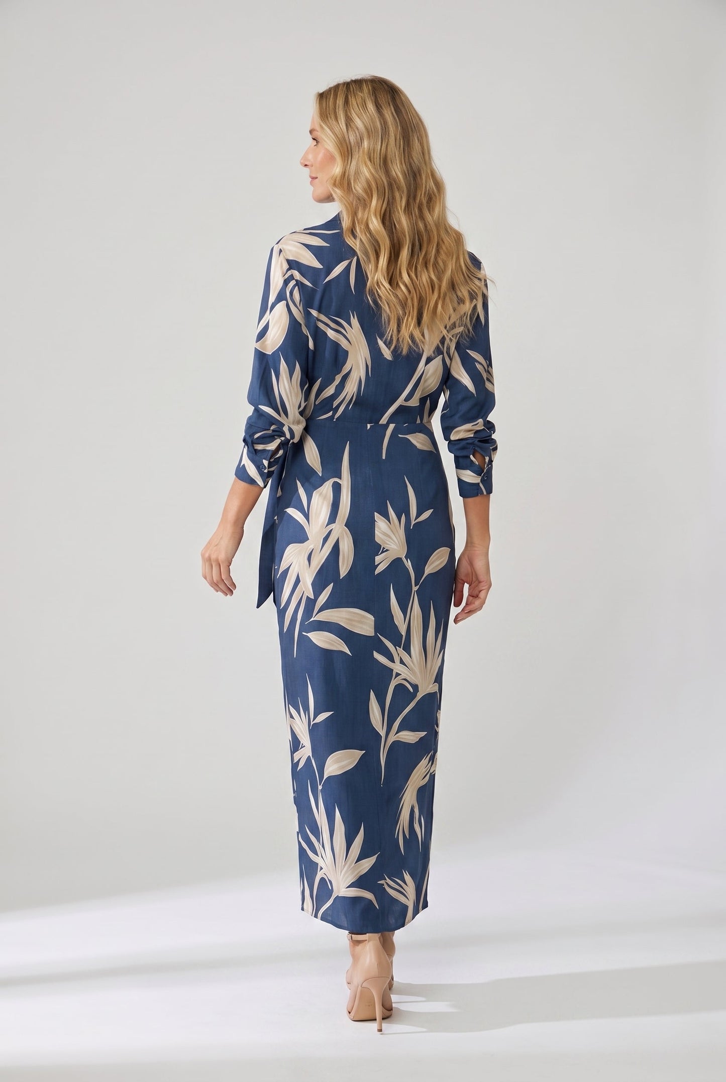 Women's wrap maxi dress - back