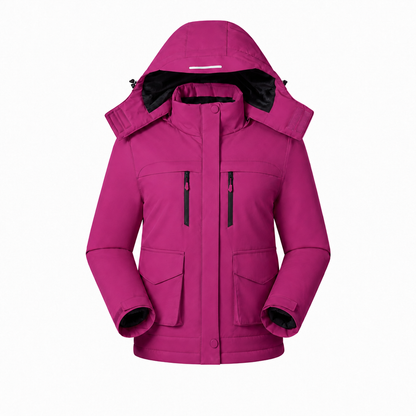 Women's Heated Jacket – USB Hooded Full-Zip Winter Coat