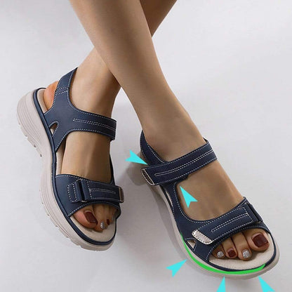 Orthopaedic Platform Sandals for Women, Adjustable Straps with Arch Support